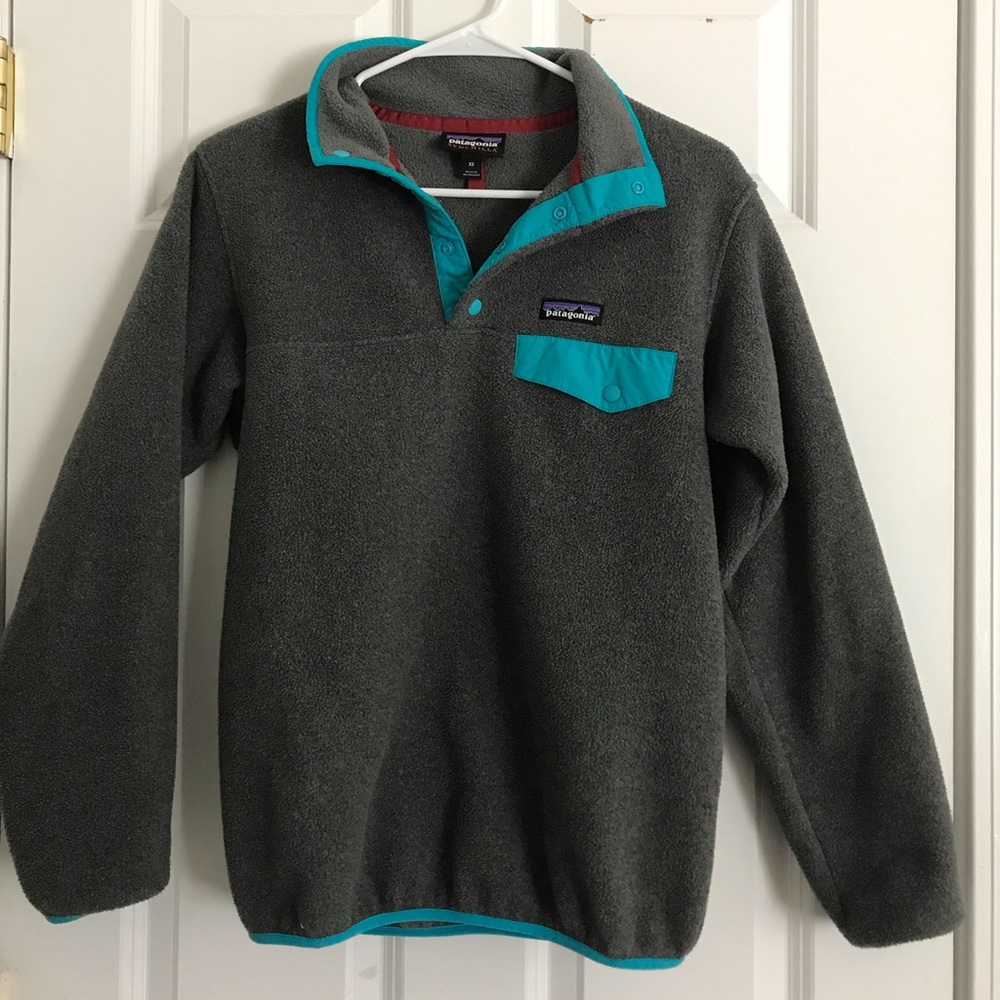 Patagonia pullover size XS grey and blue